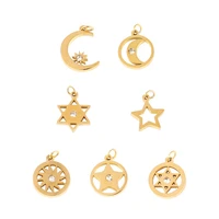 5pcs stainless steel star charms jewelry wholesale diy jewelry making components earrings necklaces accessories moon charms