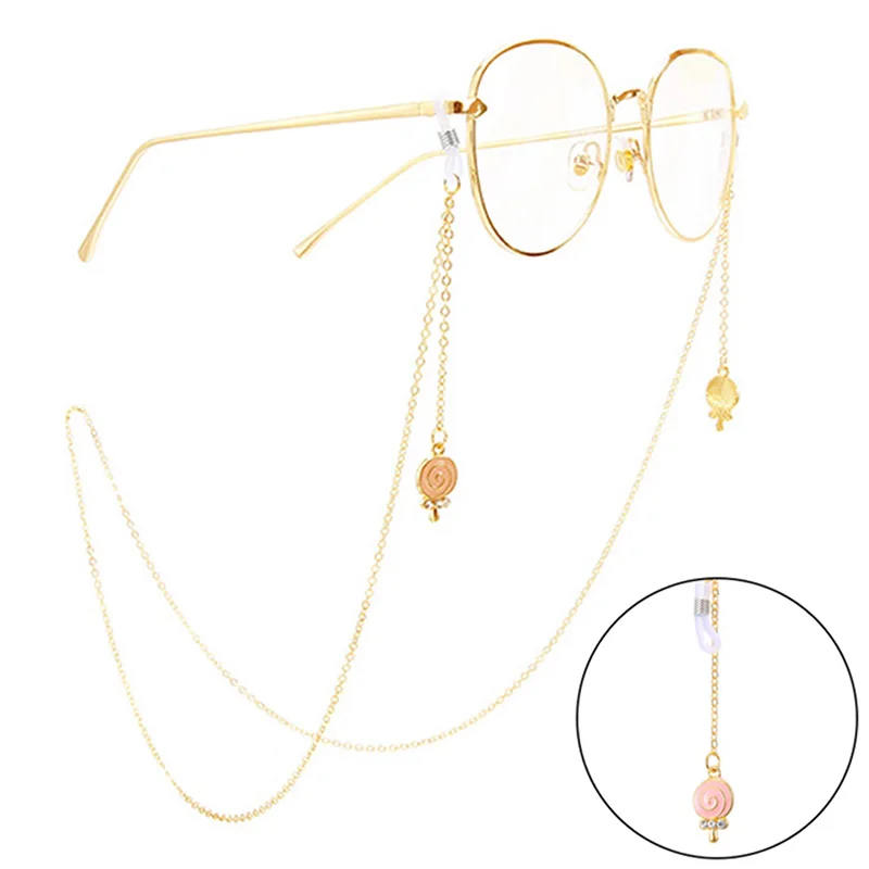 1 шт. Ретро Шнурок для очков с металлическим цветком подвеска в виде леденца