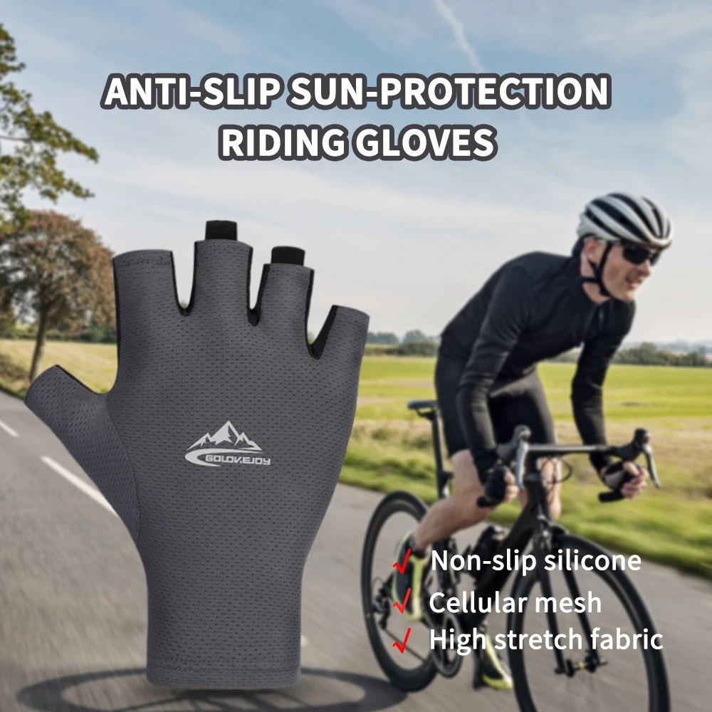 

Велосипедные перчатки с защитой от солнца, для вождения на открытом воздухе, с защитой от УФ-лучей, из ледяного шелка, нескользящие перчатки ...