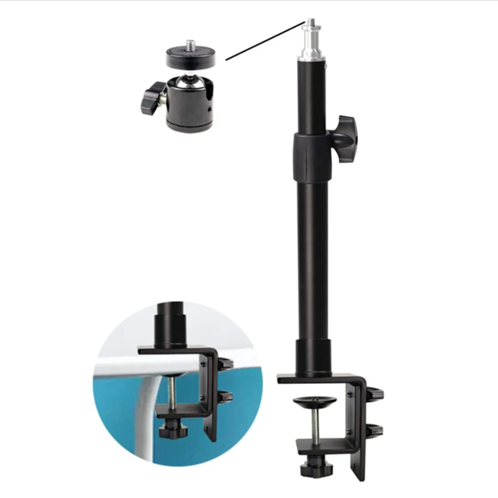 

13.8'-23.4' Adjustable Desk Clamp Mount Stand for DSLR Camera Light