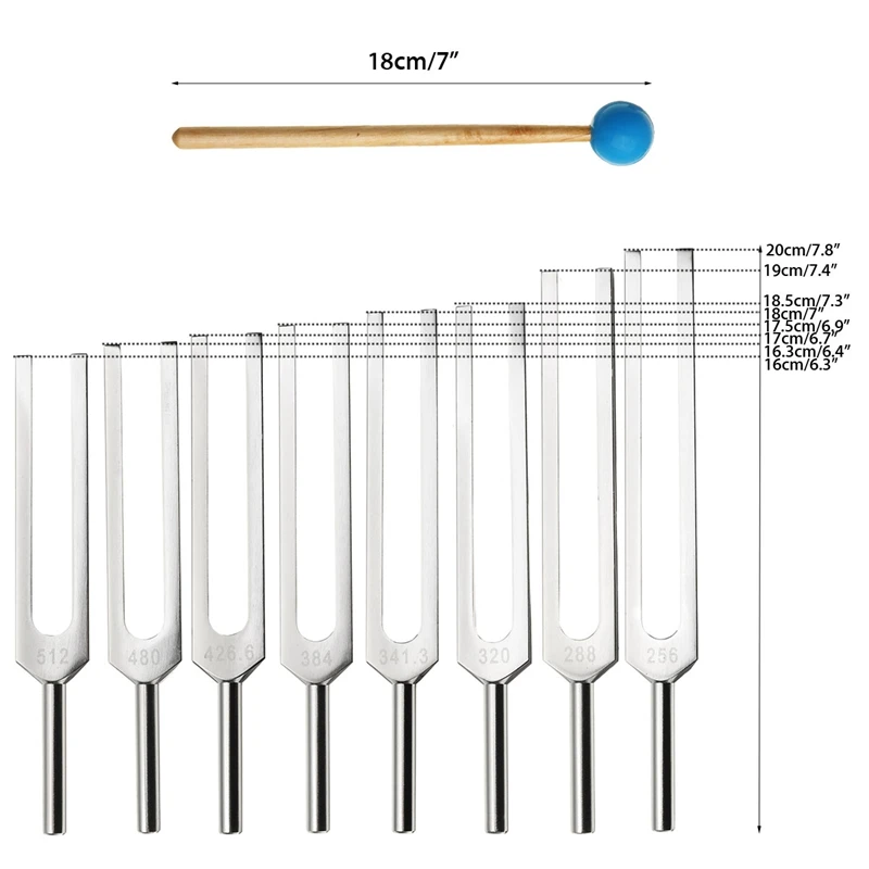 8 шт./компл. алюминиевая медицинская вилка лечебная звуковая вибрационная