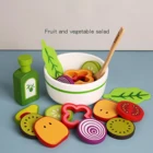 Детская имитация фруктов и овощей, садовый салатный деревянный Игровой набор, для кухни