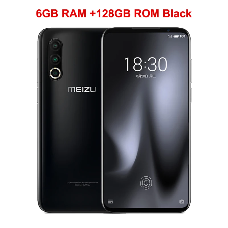 BLACK 6GB 128GB Meizu 16S Pro мобильный телефон 6,2 дюймов FHD+ 6G/8G+ 128G/256G Snapdragon 855 Plus Восьмиядерный Android 9,0 NFC Смартфон - Цвет: BLACK 6GB 128GB