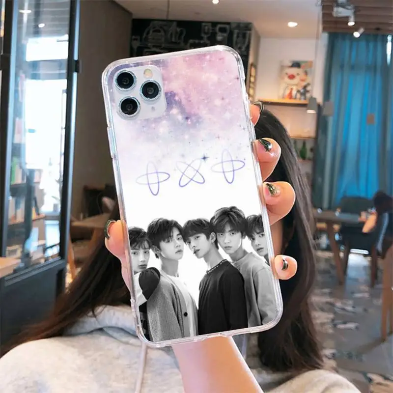 

TXT kpop Phone Case Transparent soft For iphone 5 6 7 8 11 12 s c se plus mini x xs xr pro max cover shell funda