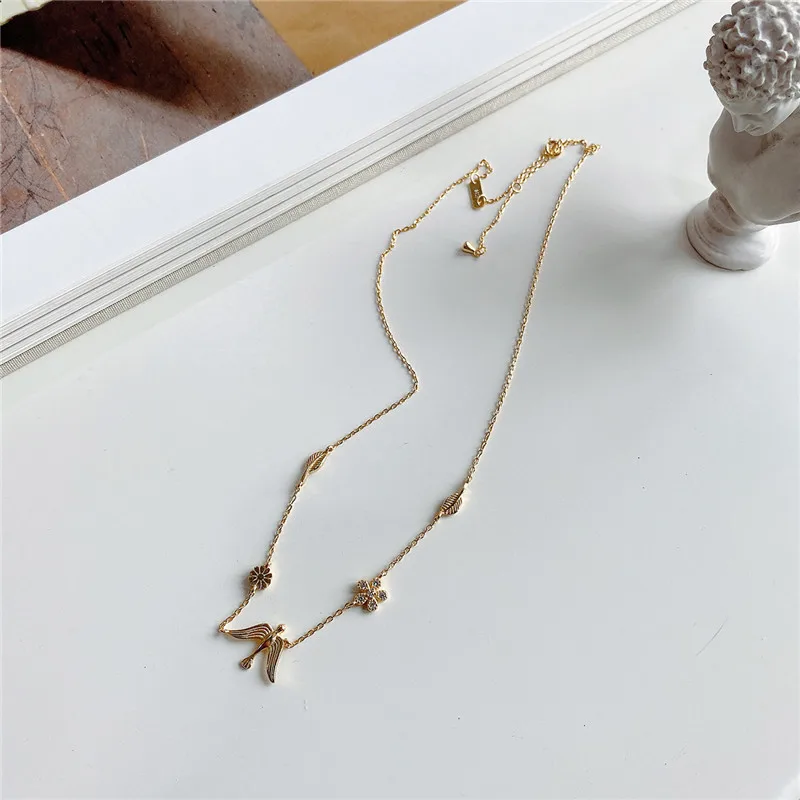 RUIYI реальные 925 стерлингового серебра 18K позолоченные нежный колье для женщин