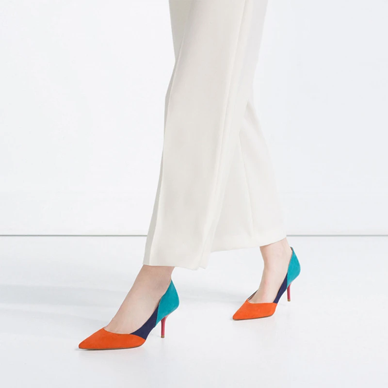 Туфли женские на высоком каблуке пикантные элегантные офисные туфли-лодочки