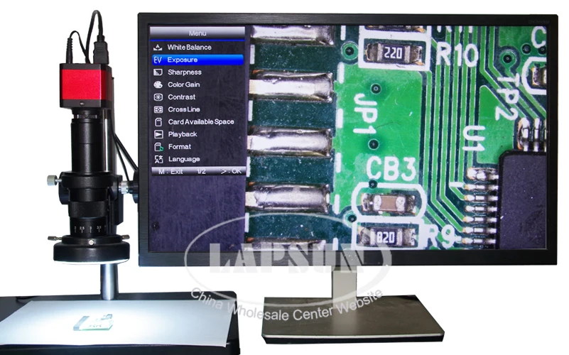 24MP 1080P 60FPS HD HDMI USB промышленный лабораторный микроскоп Видео камера TF слот для карт C-Mount объектив 144 светодиодный кольцевой свет