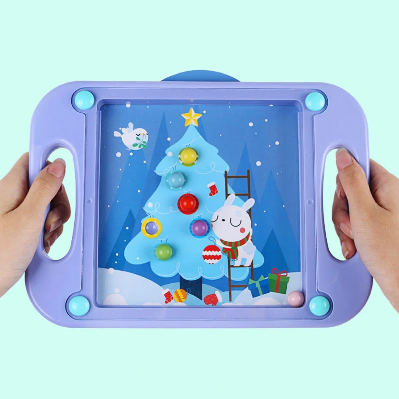 

3D Balance Ball Maze Board Puzzle Montessori Kids Educational Toys Cartoon Maze Balance Game With 10 Pcs Cards For Children Gift