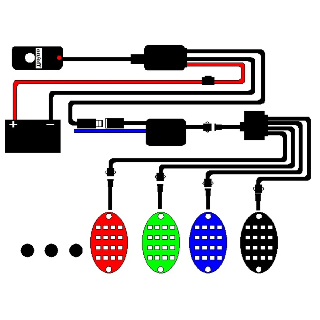 

8Pcs Car Underglow Flexible Strip LED Decorative Lights Remote /APP Control RGB Decorative Atmosphere Lamp Underglow Neon Light