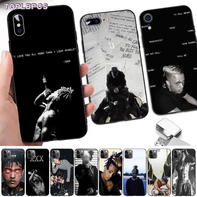 

Rap Singer Xxxtentacion Black Cell Phone Case for iphone 13 8 7 6 6S Plus X 5S SE 2020 XR 11 12 pro XS MAX