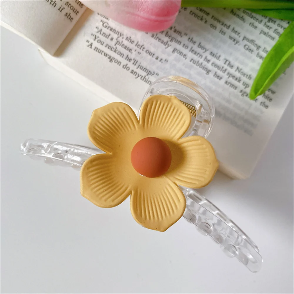 

Sweet Five Petal Flower Hairpins Plate Hair Claw Clip For Women Girl Hair Accessories Summer Hair Clamp Crab Hairpin New Arrival