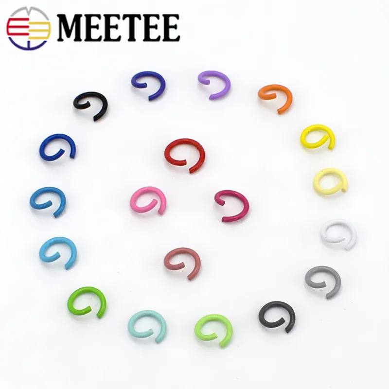 Meetee 100 шт 1,2*8 мм конфетные цвета маленькое металлическое кольцо соединение открытие уплотнительное кольцо Пряжка DIY брелок сумка ювелирные аксессуары BD480
