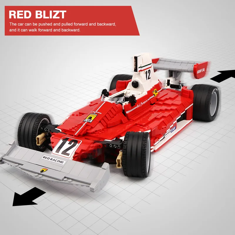 DHL XINGBAO 03023 Technic игрушечные машинки The Red power F1 комплект гоночных автомобилей