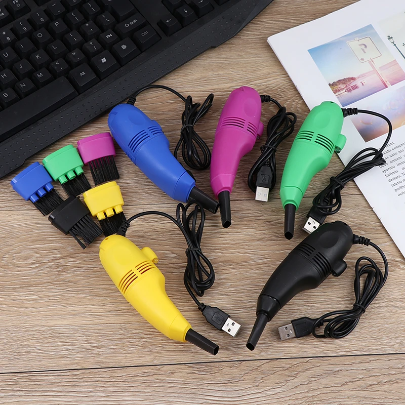 

Useful Mini Computer Vacuum USB Keyboard Brush Cleaner Laptop Brush Dust Cleaning Kit Household Cleaning Tool
