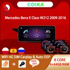Carplay Android авто 8 ядер DSP 4G SIM WIFI Автомобильный мультимедийный плеер для Mercedes-Benz E-Class W212 S212 2009-2016 4 + 64 Гб GPS радио