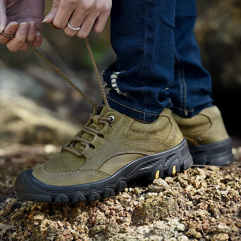 Весенне-осенняя дышащая мужская повседневная обувь из натуральной кожи Мужские