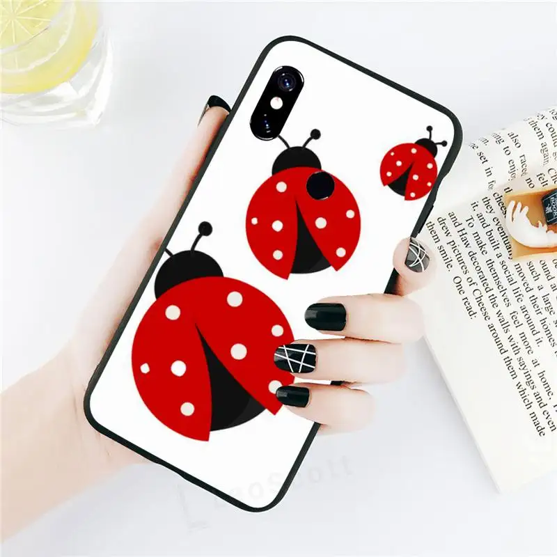 

Lady bug Ladybug ladybird Phone Case black For Xiaomi Redmi mi note 7 8t 9 9t 9s 8 10 10t 11 pro lite K20 max 3