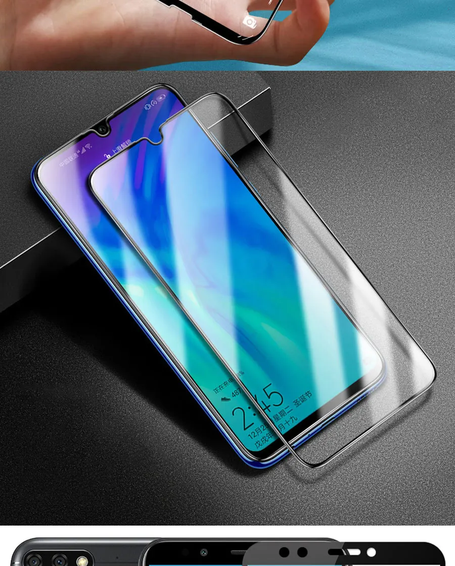 Полное покрытие из закаленного стекла для huawei P smart Z honor 10 Lite 9X 8X 8A 8C honor 20 lite view 20 V20 защитное стекло