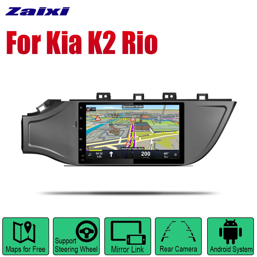 ZaiXi Авто плеер GPS навигация для Kia K2 RIO 2017 ~ 2018 автомобильный Android мультимедийная
