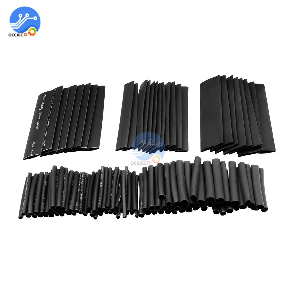 Полиолефиновые термоусадочные трубки в ассортименте 127 шт./лот 2:1 Усадочные для