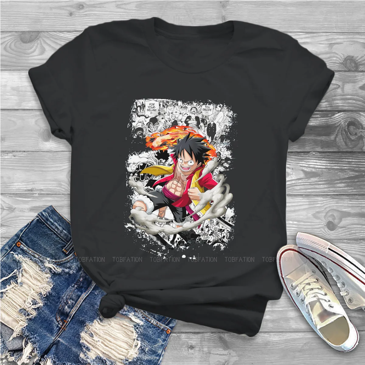 Luffy женская футболка слитный Sanji аниме базовые футболки для девочек Хлопковая
