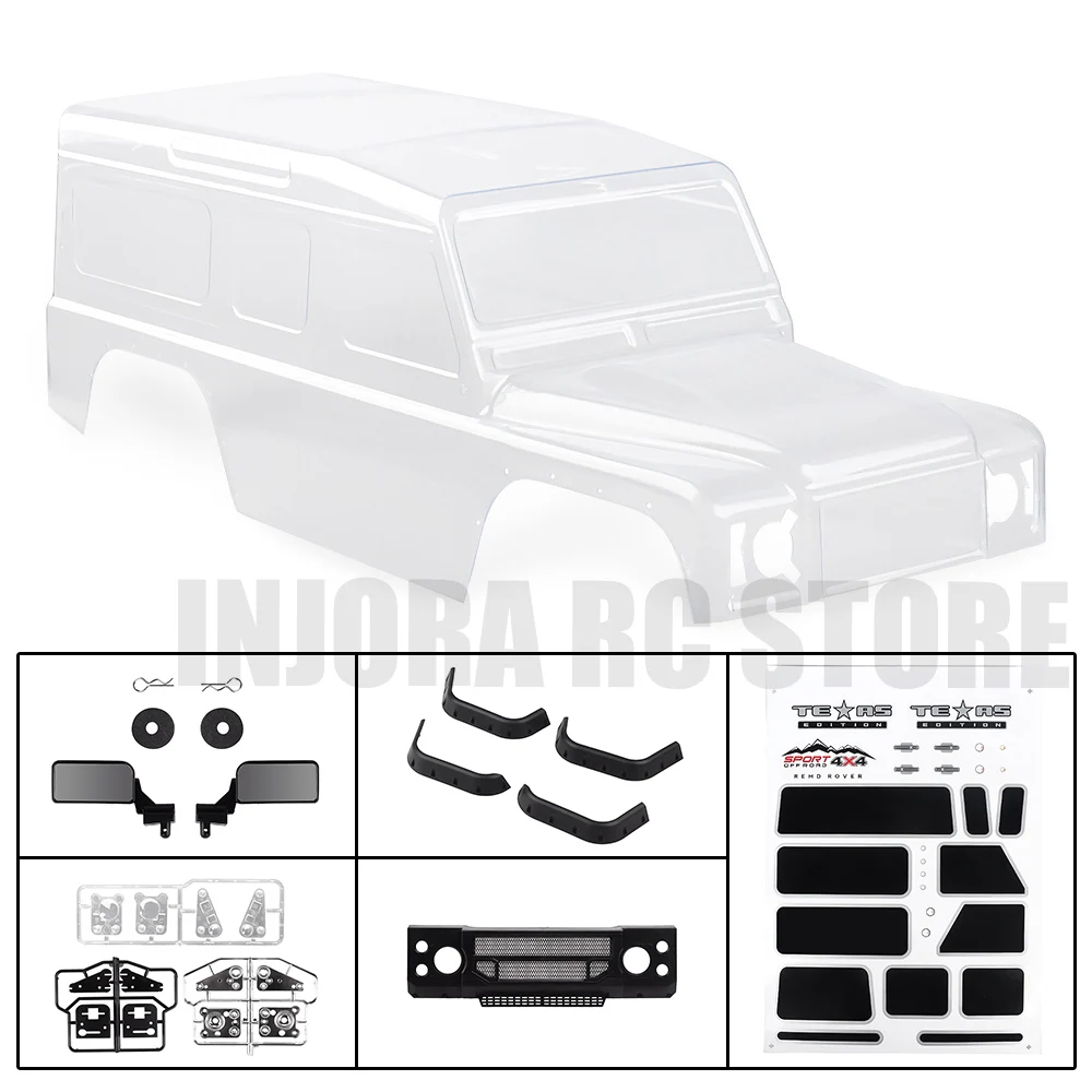 1 шт. корпус из ПВХ и пластика D110 313 мм для колесной базы 1/10 RC гусеничный осевой SCX10