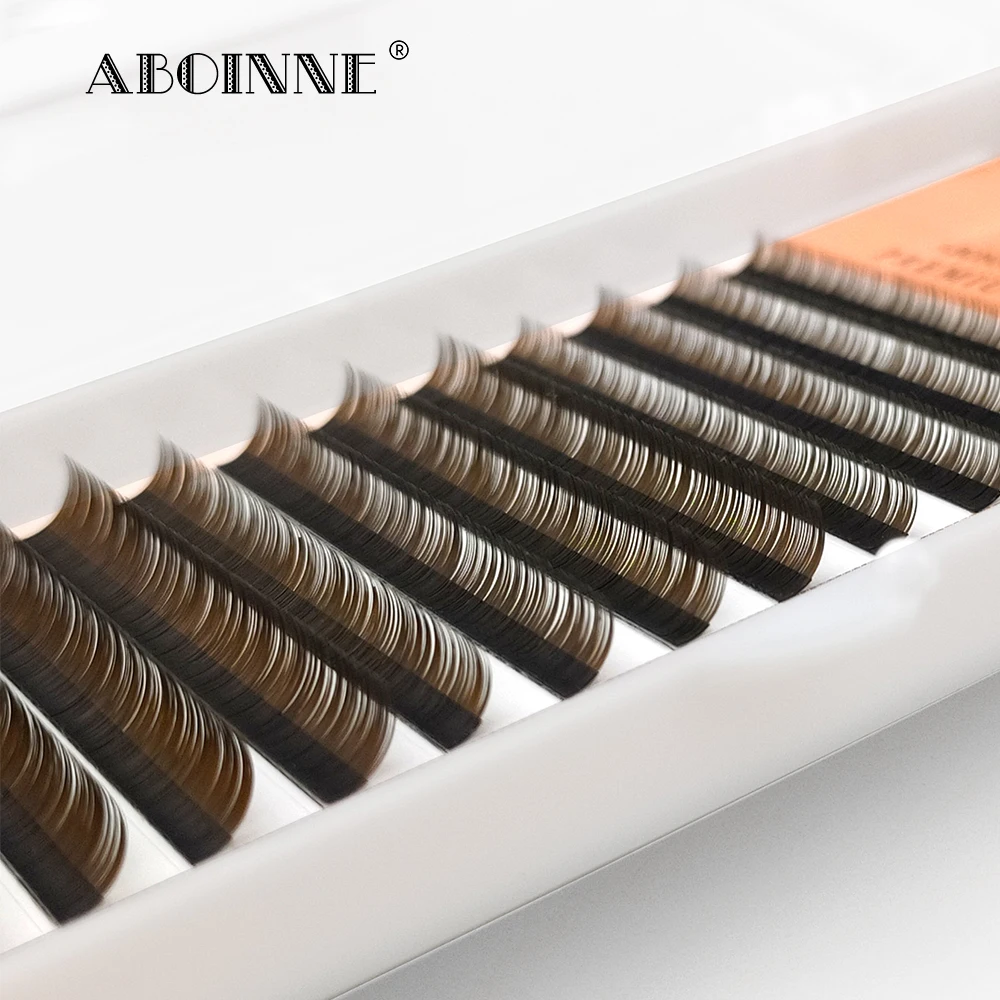 

Abonnie Brown Lower Lashes Premium Individual Bottom Eyelash Extensions 0.10 b curl Down Lashes Tray