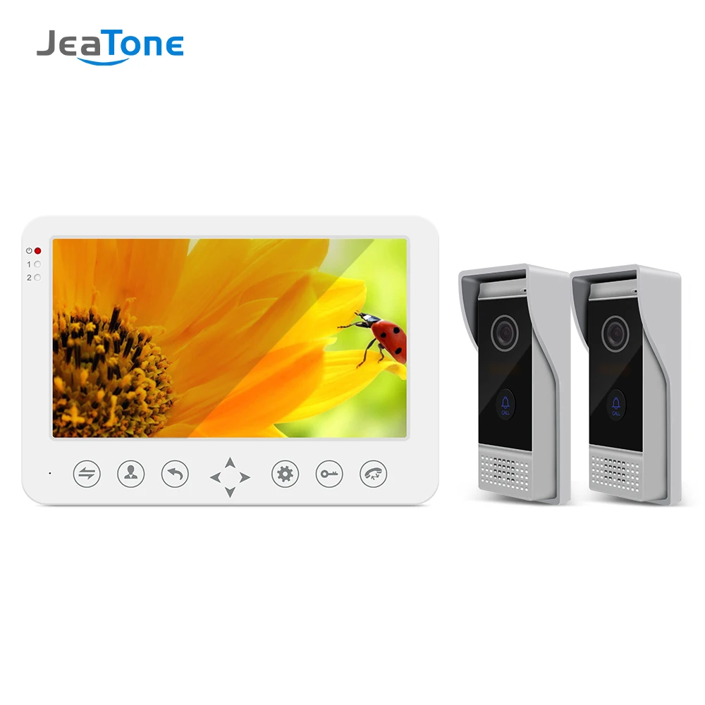 Видеодомофон Jeatone 10 дюймов 2 камеры 960p датчик движения|Видеодомофон| |