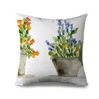 vintage oil painting flowers printed cushion cover european retro floral pattern art pillow cover cotton linen pillow case