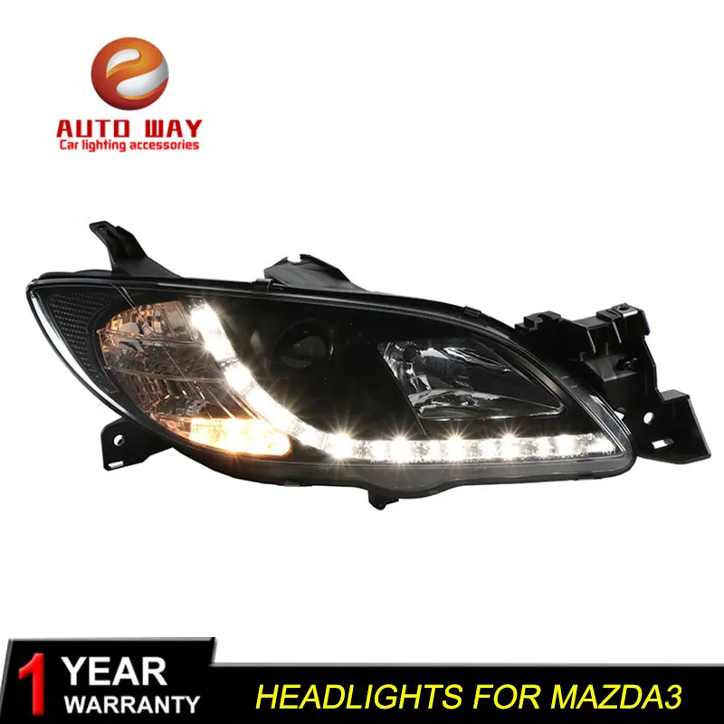 Высококачественный чехол для стайлинга автомобиля фары Mazda 3 2006 2012 светодиодный