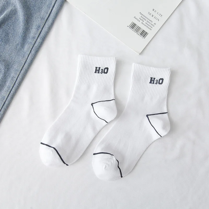 Носки Женские однотонные в горошек хлопок полоску с сердечками Повседневные