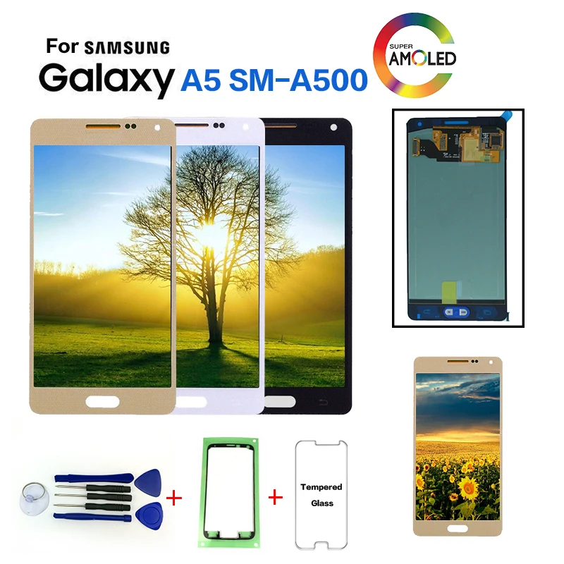 Оригинальный ЖК дисплей для Samsung Galaxy A5 A500 сменный экран A500G A5000 модуль замены