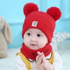Зимний эластичный головной платок для новорожденных, двухслойный хлопковый детский головной убор, шапка для новорожденных, шапочки для младенцев, малышей
