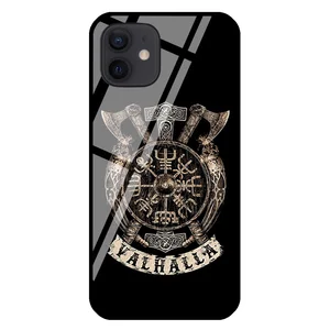 Viking Vegvisir Valhalla Norse Mythology Tempered Glass Case For iPhone 13 12 mini 11 Pro Max XS X X in USA (United States)