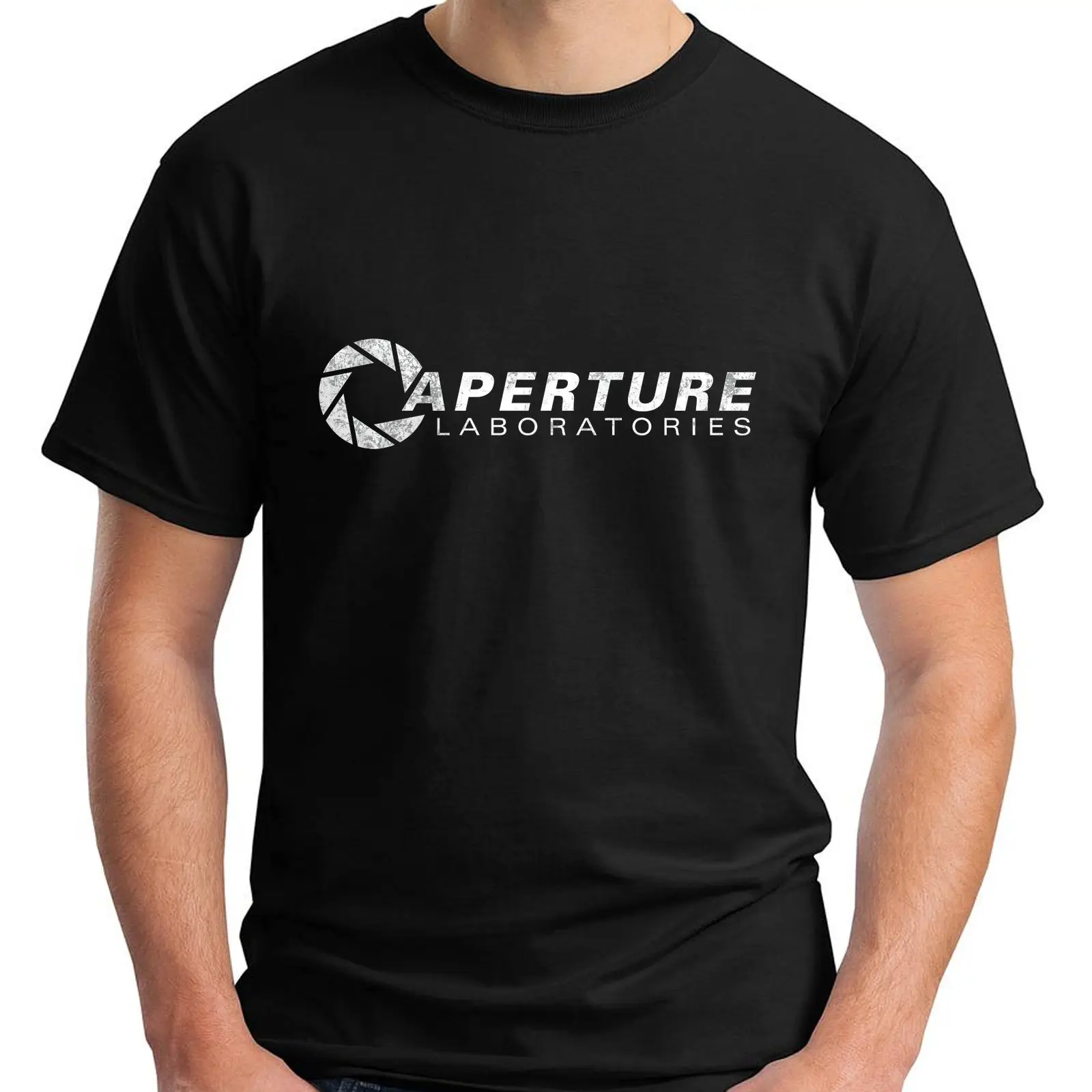 Новый Урожай Aperture Laboratories наука логотип Labs игры Футболка &quotPortal&quot S 5XL 100% хлопок
