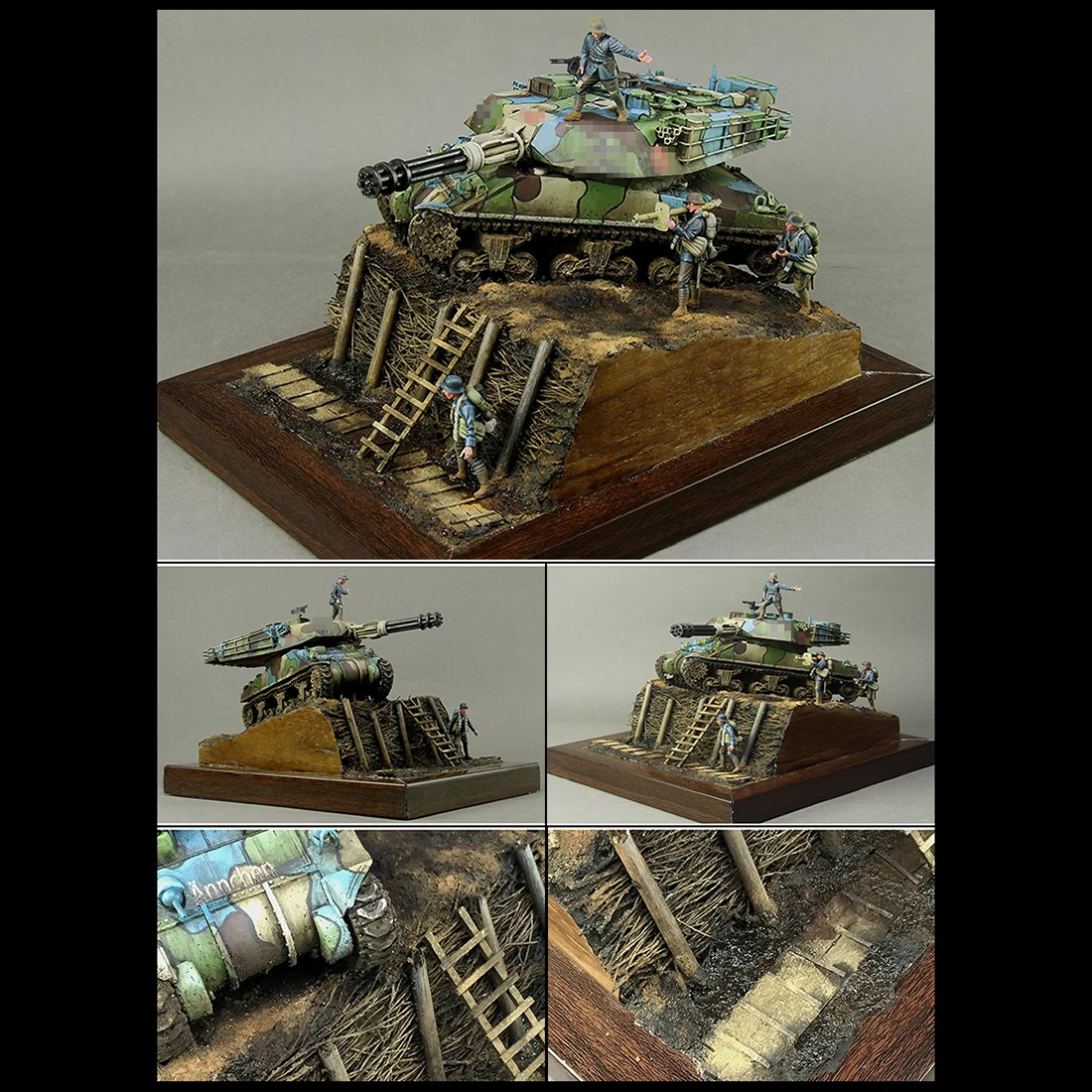 1/35 25x18 см DIY военный песочный стол Строительная модель Тренч сцены платформы