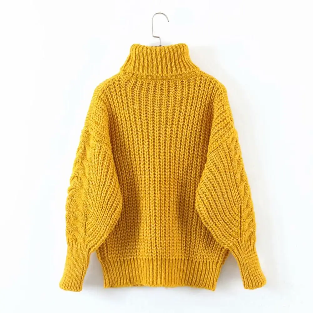 

2020 Autumn New Women's Sweater Solid Long Sleeves Turtleneck Sweater Female Fashion Casual Women Clothes