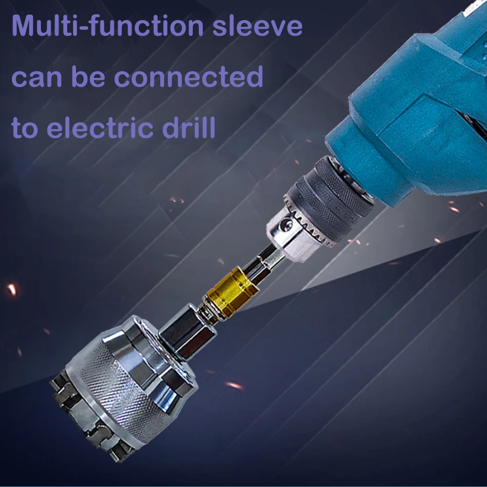 

1 шт. Регулируемый шестигранный набор универсальных торцевых 3/8 дюймовый накопитель 10-19 мм крутящий момент торцевых ключей адаптер-ключ гол...