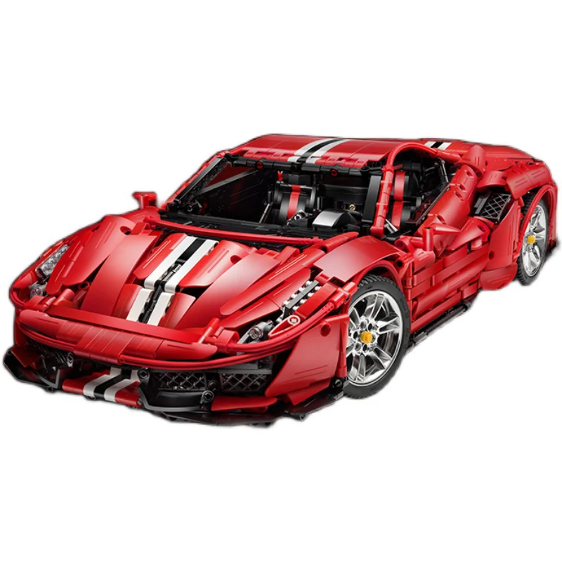 

MOC High-Tech series RC Red Ferraring with motor super racing sport car building blocks bricks kids toy christmas gifts