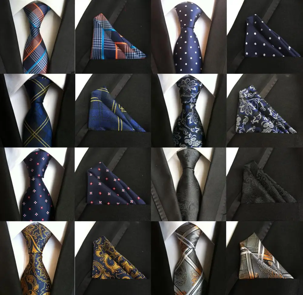 Фото Новый модный мужской шелковый галстук с пейсли-рисунком 8 см Цвет: синий зеленый