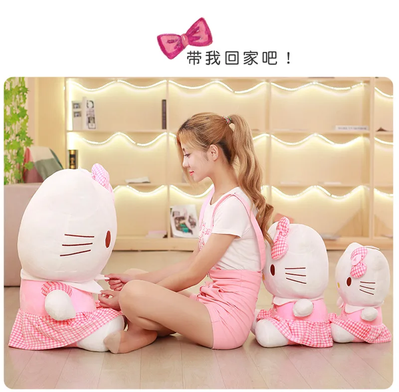 Оригинальные куклы Hellokitty плюшевые игрушки, очаровательные Куклы hello kitty, подарок на день девочек, Рождественский подарок/40 см