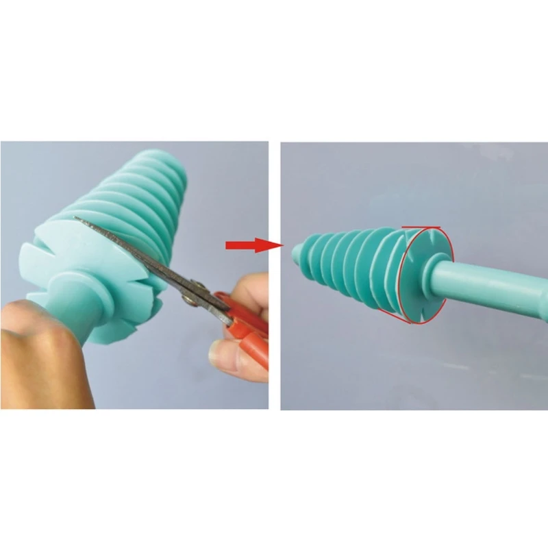 

Sewer Pipe Clogging Piston Type Dredge Device Long-Handled Toilet Flexible Brush Plunger Household Tool