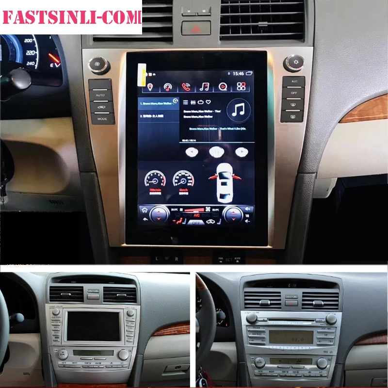 CarPlay Tesla стиль мультимедийный плеер Android8.1 вертикальный экран gps для Toyota Camry 2006-2012 радио gps навигация