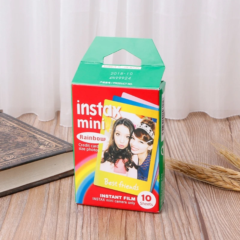 

10 Sheets Rainbow Lace Instant Photo Paper Mini7 8 25 70 90 Polaroid Camera Film