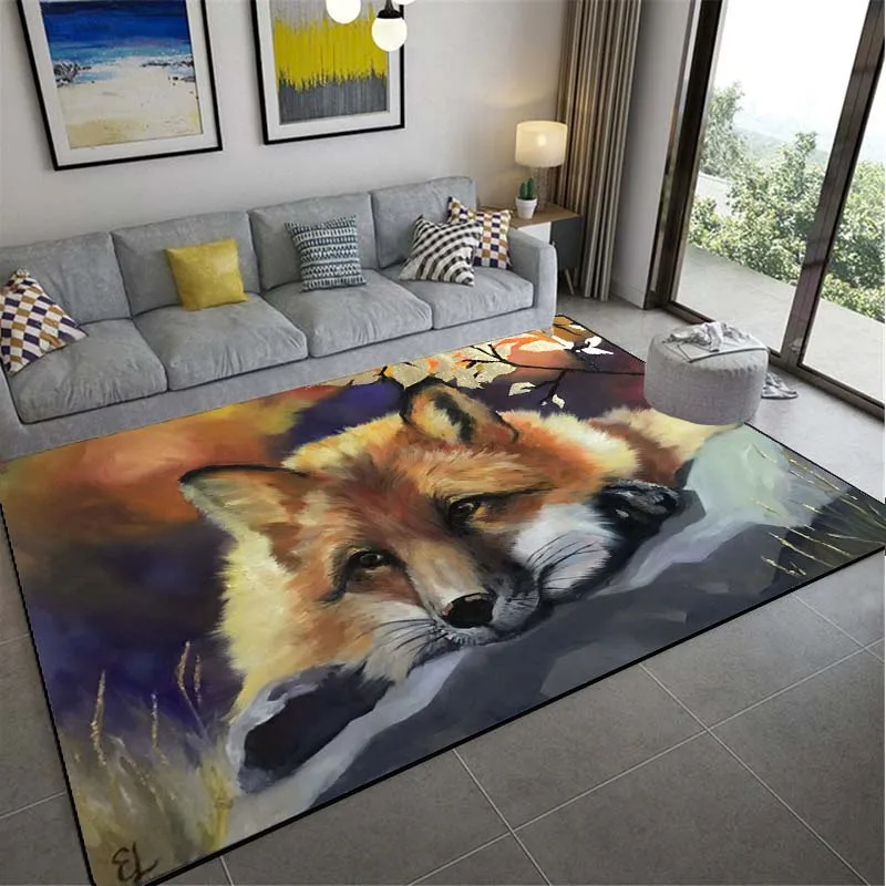 Коврик для гостиной с загадочными животными подарок любителей оленя ковер