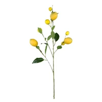 artificial lemon branches fake simulation lemon tree plants yellow berries for flower arrangement home garden decoration