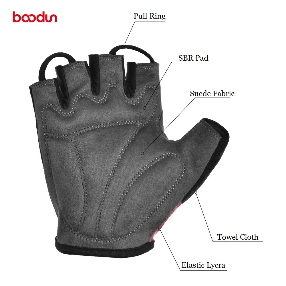 Велотренажер Boodun замшевые митенки с закрытыми пальцами защита от ударов для