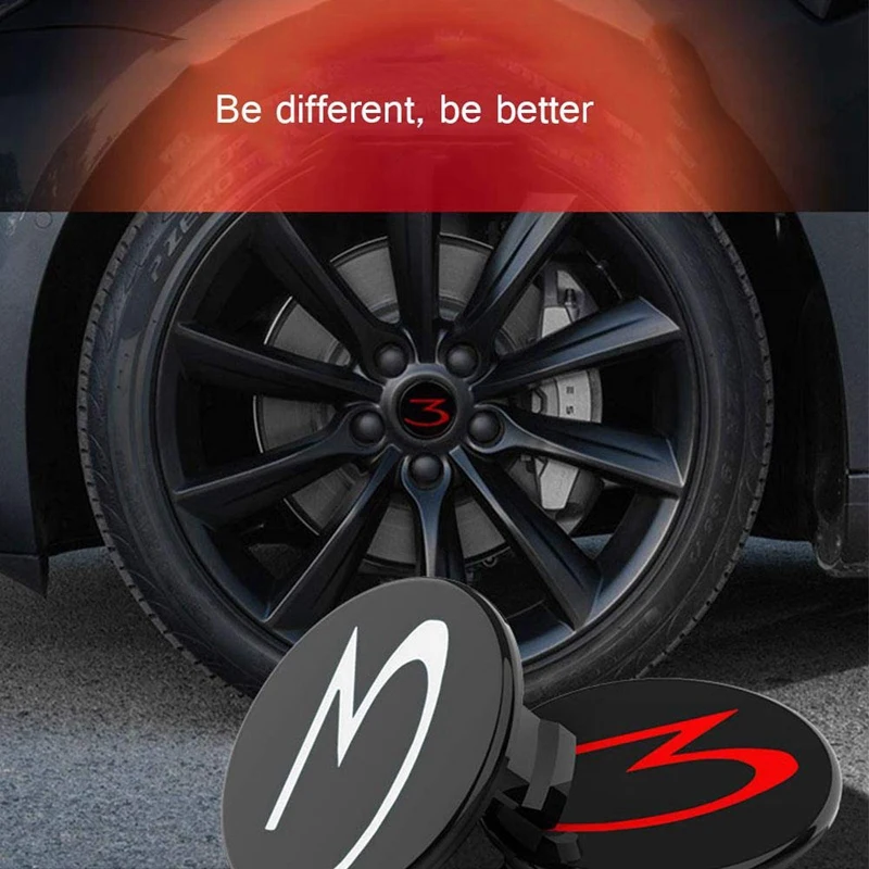 Для Tesla Model 3 центр ступицы колеса 4 упаковки крышки с логотипом модели обода