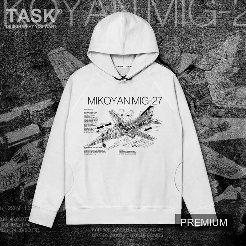 

Russia Mikoyan MiG27 Air Force Jet Fighter casual hoodie sweatshirt mens CCCP weapon printing cotton fasion long sleeve tide 02