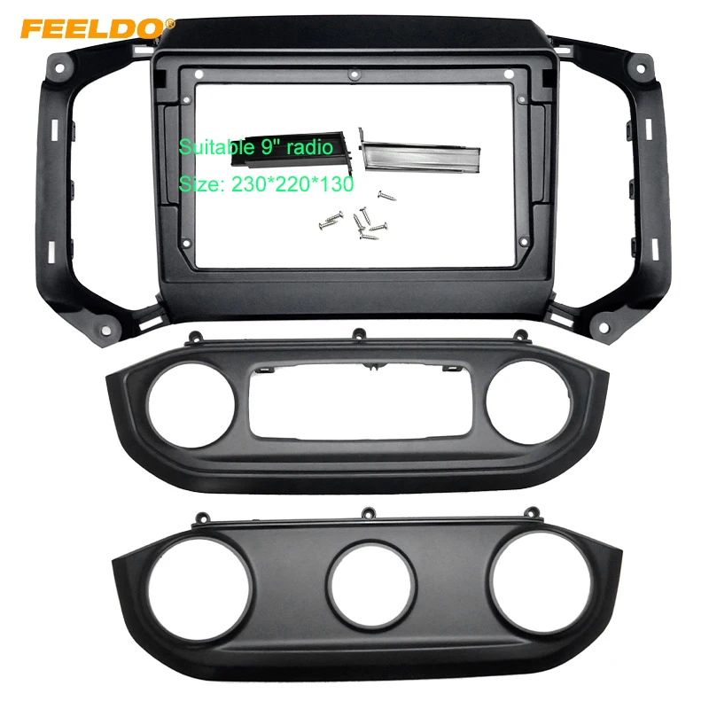 

FEELDO Car Audio Fascia Frame Adapter For Chevrolet Colorado 9" Big Screen 2DIN Dash Fitting Panel Frame Kit
